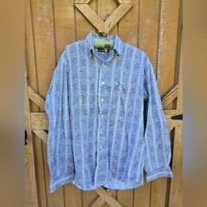 Stetson Blue and White Dress Shirt